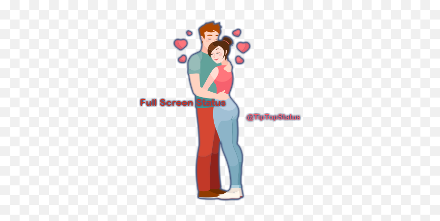Best Full Screen Whatsapp Status Video Download Free In Hd - Husband Wife Hug Cartoon Emoji,Status Emoji