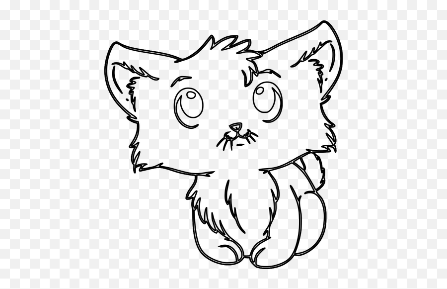 Outline Vector Image Of Cat - Coloring Pictures Cats Emoji,Ice Emoji