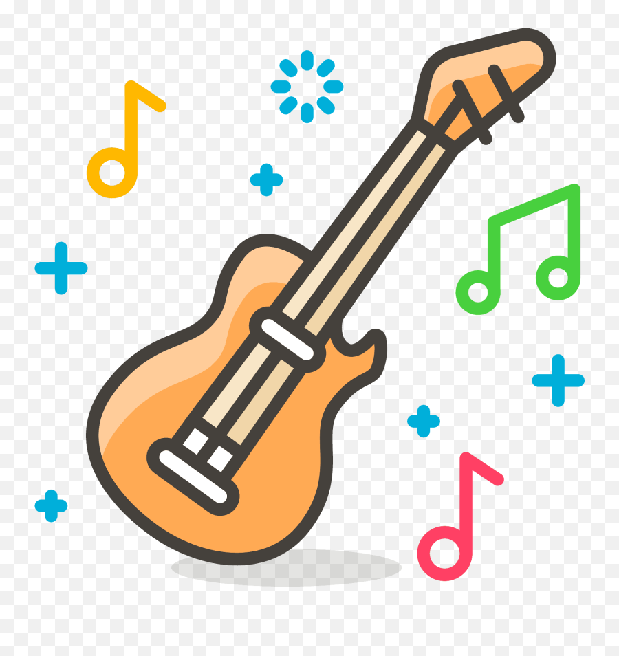 Guitar Emoji Clipart - Png Images For Presentation,Acoustic Guitar Emoji