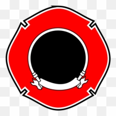 Blank Round Firefighter Emblem Vector Image - Department Logos Emoji