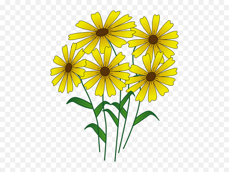 Flowers Clip Art At Clker Com Vector - Cartoon Spring Flower Png Emoji,Flower Emoji Vector