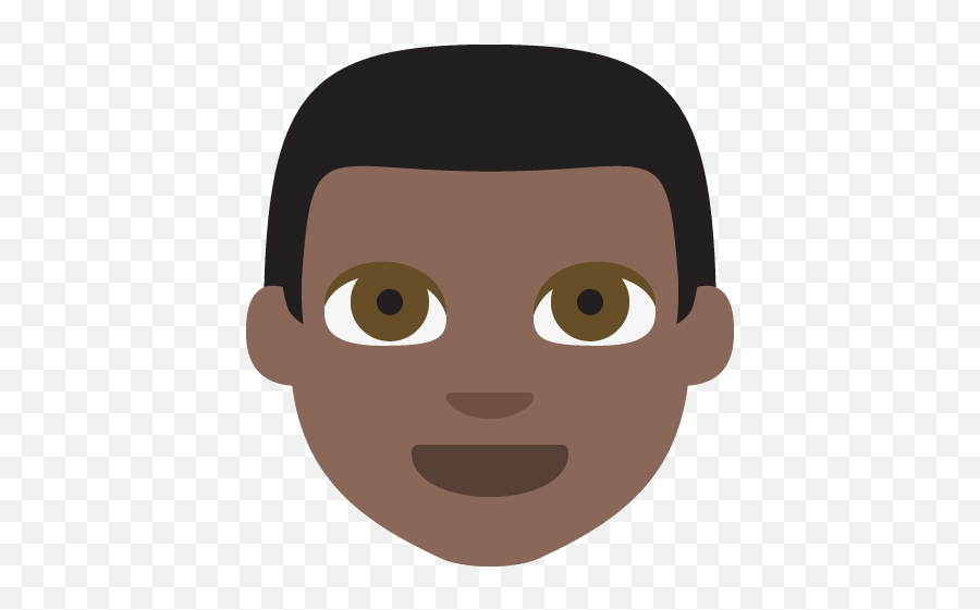 Man Dark Skin Tone Emoji Emoticon Vector Icon - Cartoon,Man Emoji