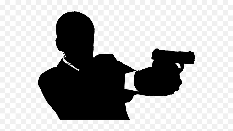 Man Adult Gun - Man With Gun Silhouette Png Emoji,Android Gun Emoji