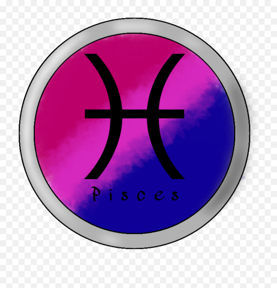 Pisces Bisexual Zodiacsymbols - Circle Emoji,Pisces Emoji