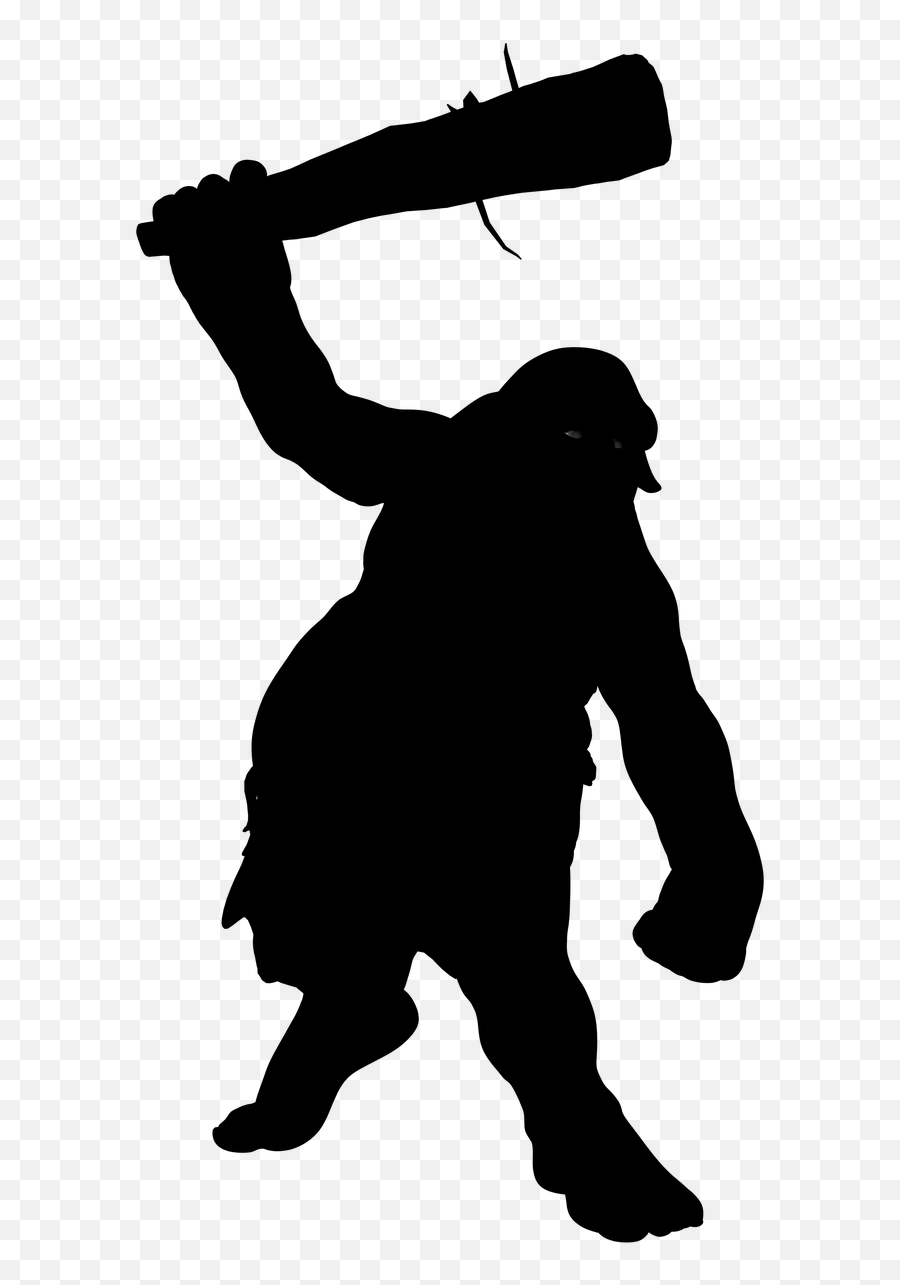 Silhouette Troll Ork Fighter Warrior - Ork Silhouette Emoji,Fairy Emoji