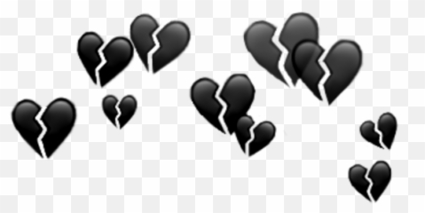 My Heart Crown Emoji Edit Goth Broke - Broken Heart Emoji Transparent,Goth Emoji