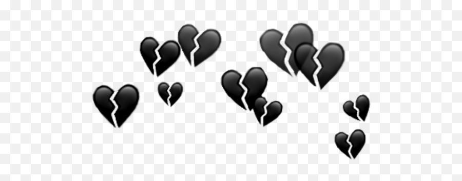 My Heart Crown Emoji Edit Goth Broke - Broken Heart Emoji Transparent,Goth Emoji