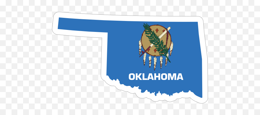 Oklahoma Flag State Sticker - Oklahoma State Flag Vector Free Emoji,Oklahoma Flag Emoji