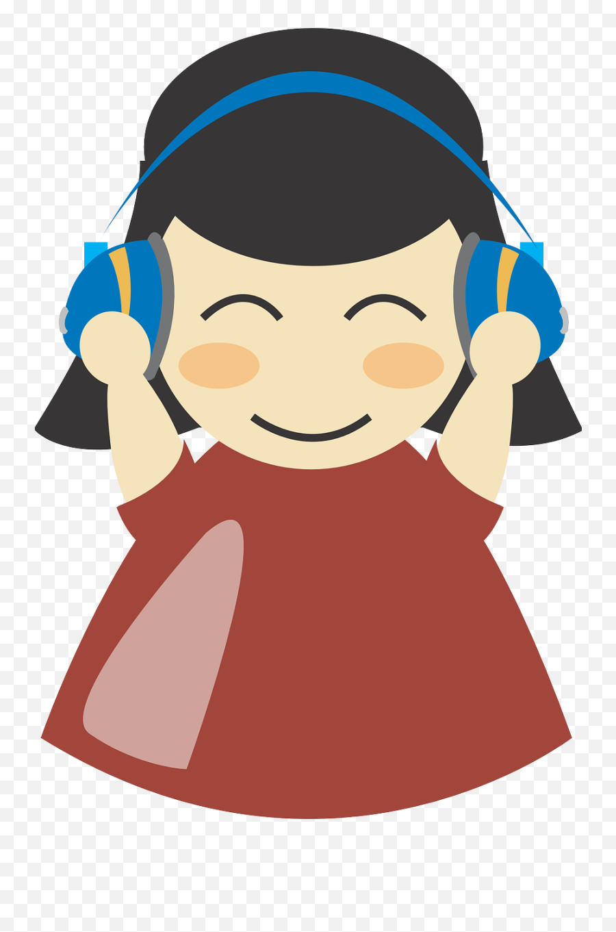 Earphones Sound Character Girl Headphone - Clipart People With Headphone Emoji,Dancing Girls Emoji