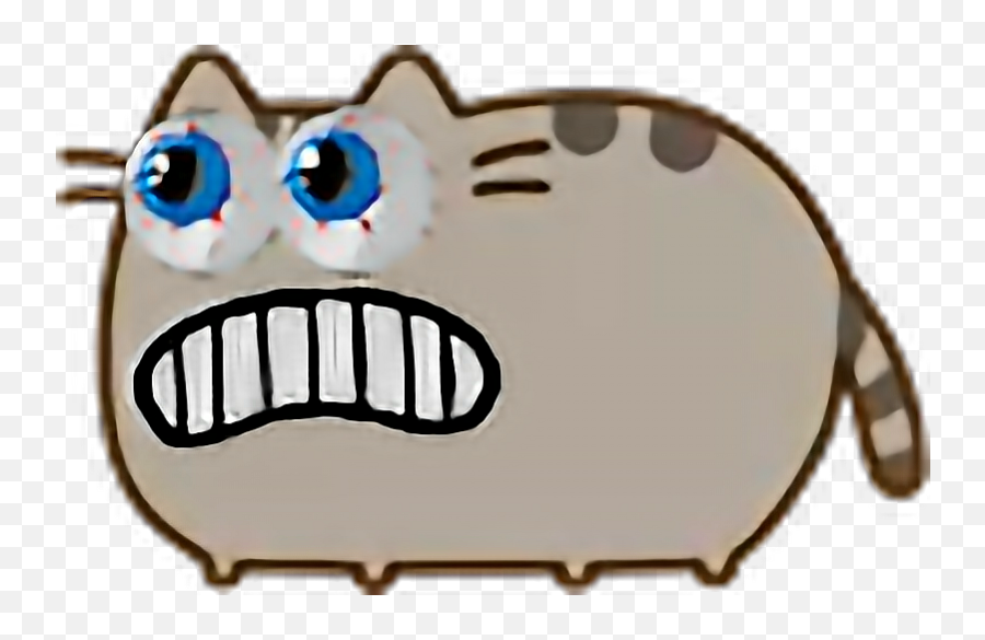 Gosh Meme Cat Horrified - Pusheen Shocked Sticker Emoji,Horrified Emoji