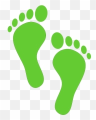 Footprints Toes Foot Silhouette Green Man Human - Steps Clipart Emoji,Footprint Emoji