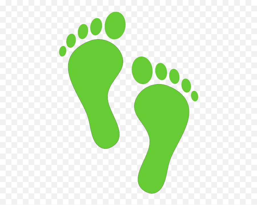Footprints Toes Foot Silhouette Green Man Human - Steps Clipart Emoji,Footprint Emoji
