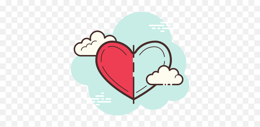 Half Heart Icon - Aesthetic Tiktok Icon Emoji,Half Heart Emoji