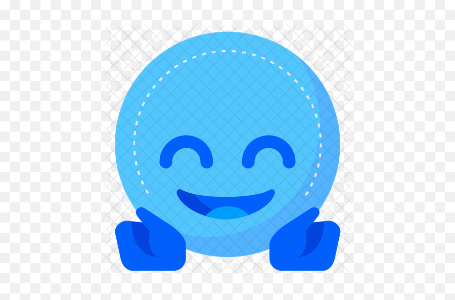 Hugs Emoji Icon Of Flat Style - Smiley,Emoji With Blue Head