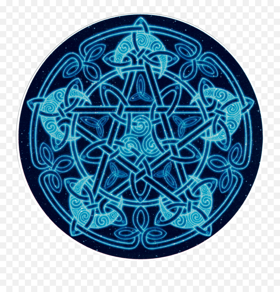 Decal Circular 4 - Celtic Pentagram Poster Emoji,Pentagram Emoji