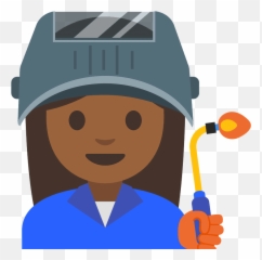 Woman factory worker emoji clipart Free download - Android Nougat