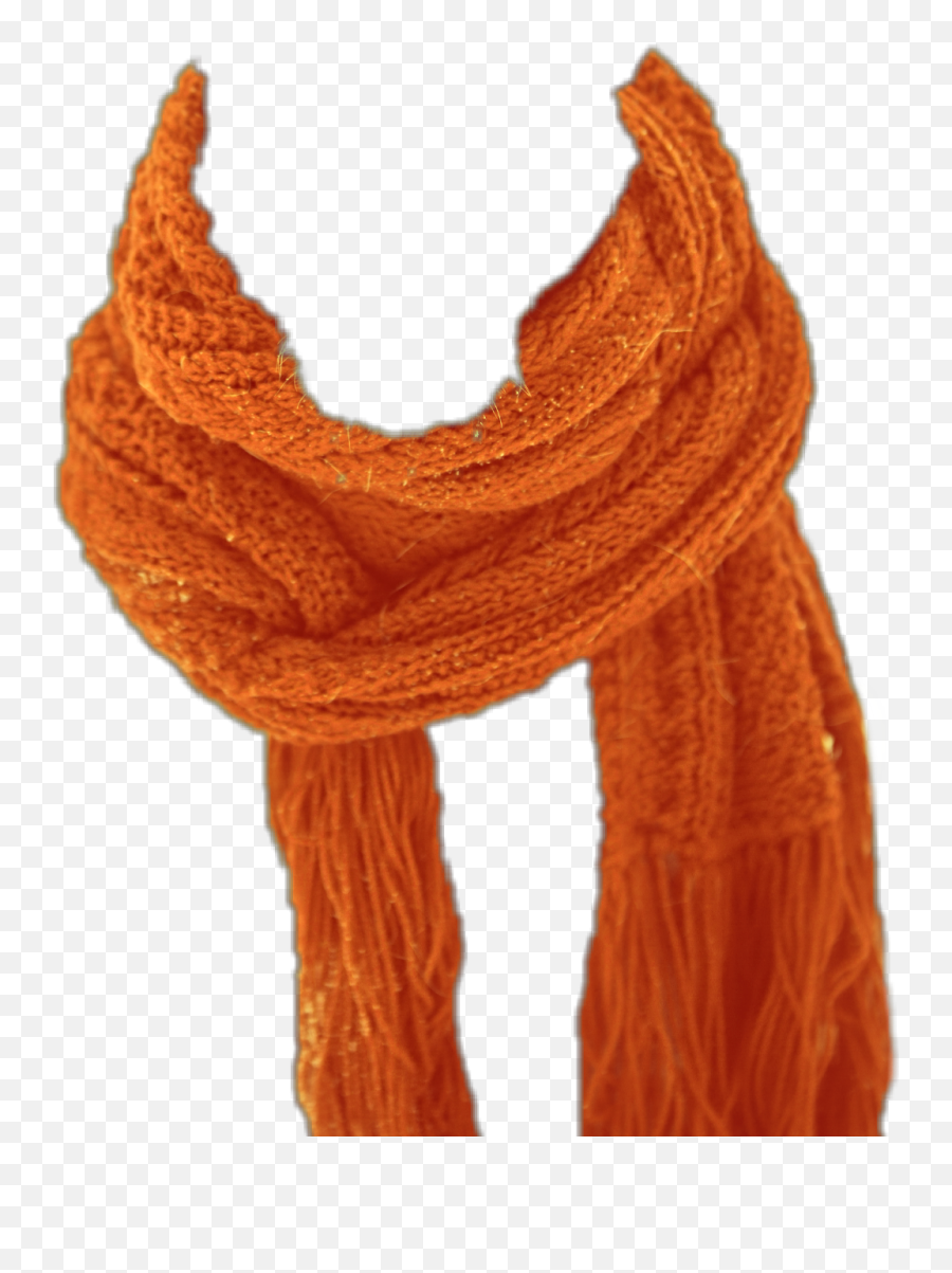 Orange Scarf Knitscarf Muffler Neckwear - Scarf Png Emoji,Scarf Emoji