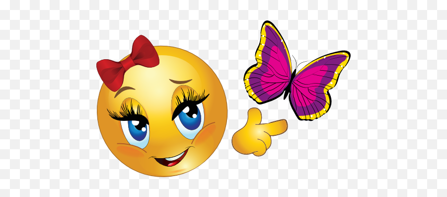 Butterfly Smiley Emoticon Clipart - Smiley Butterfly Emoji,Butterfly Emoticon