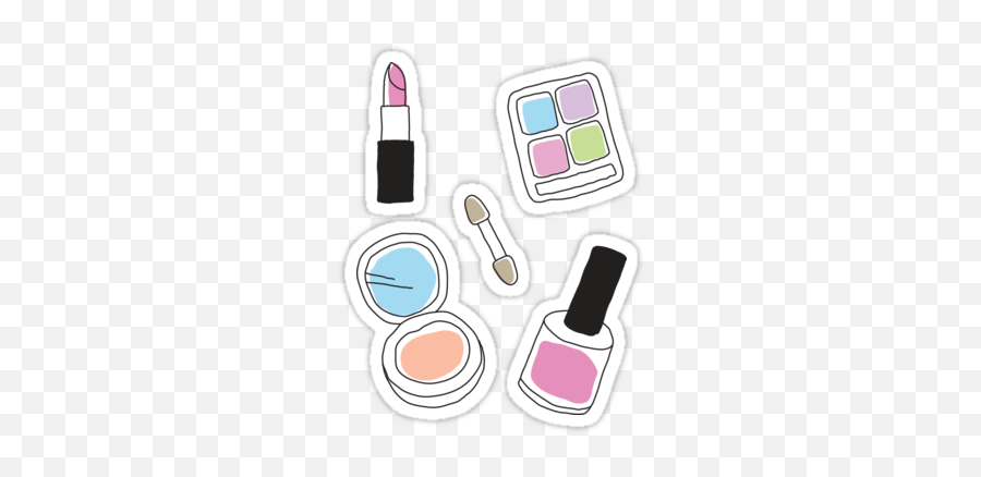 Makeup Stickers Powder Nail Varnish - Makeup Stickers Emoji,Paint Nails Emoji