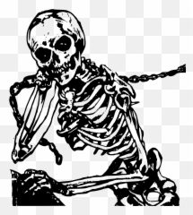 Body Chain Evil Fear Halloween And - Scary Skeleton Clip Art Emoji,Knife Shower Emoji