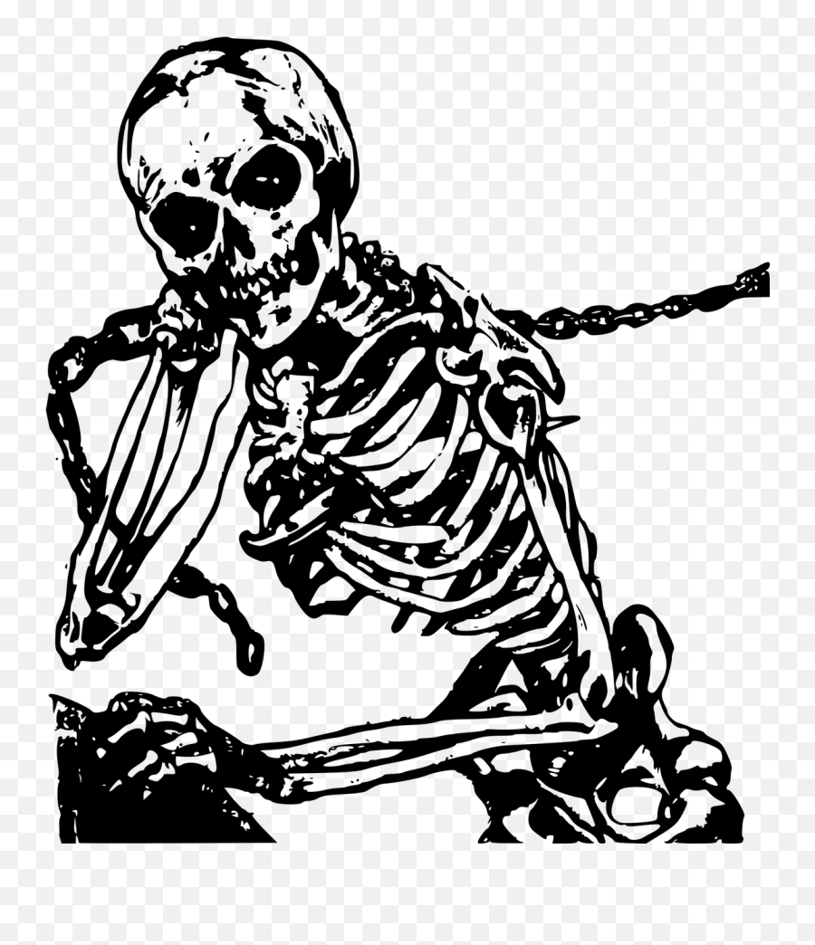 Body Chain Evil Fear Halloween And - Scary Skeleton Clip Art Emoji,Knife Shower Emoji