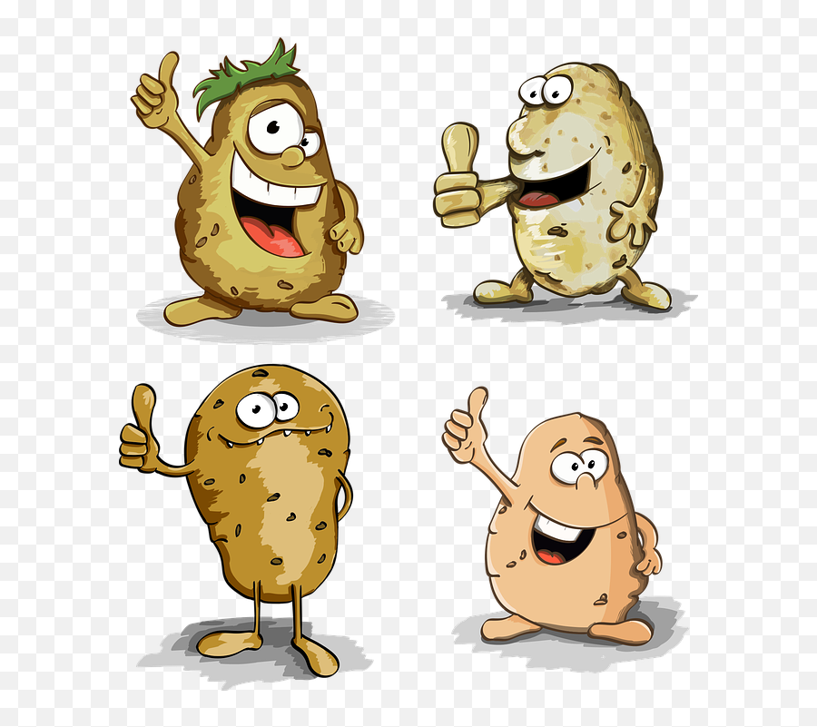 Potato Thumbs Up Potatoes - Kartun Kentang Emoji,Okay Emoji