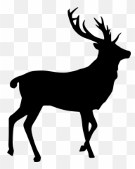 Moose Elk Png - Deer Silhouette Transparent Background Emoji