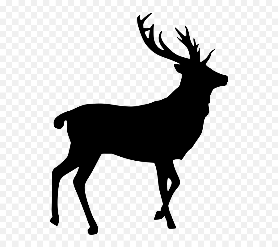 Moose Elk Png - Deer Silhouette Transparent Background Emoji,Deer Hunting Emoji