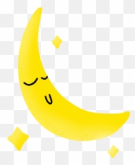 Sleepy Moon - Smiley Emoji,Crescent Moon Emoticon