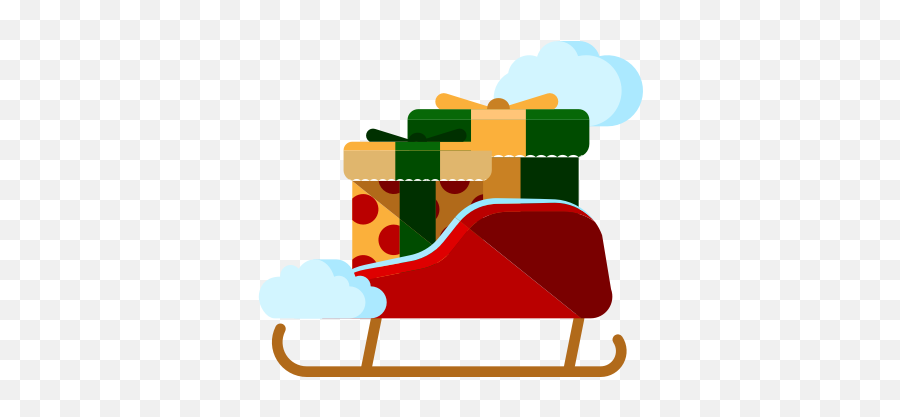 Gifts Merry Presents Santa Sled Icon - Merry Christmas Present Icon Emoji,Emoji Christmas Gifts