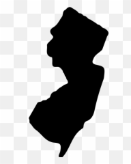 New Jersey Rubber Stamp - Silhouette State Outline Emoji