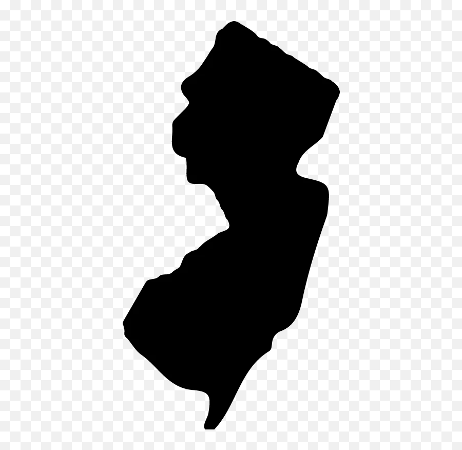 New Jersey Rubber Stamp - Silhouette New Jersey State Outline Emoji,State Shaped Emojis