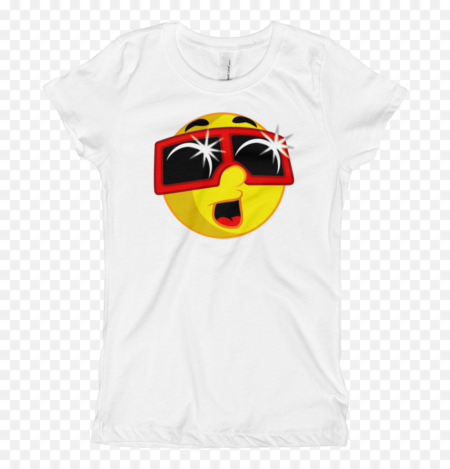 Girls Solar Eclipse Short Sleeve - Smiley Emoji,South Carolina Emoji
