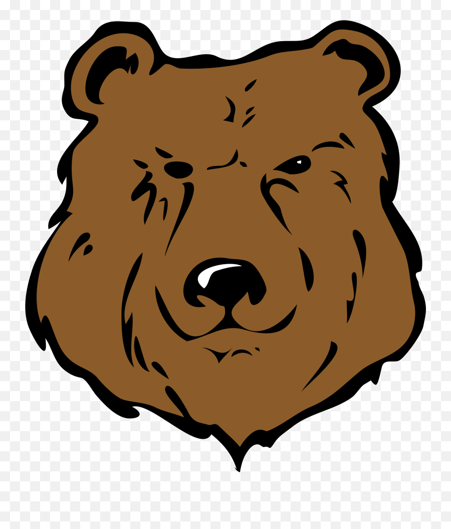Brown Bear Face Clipart - Bear Face Clipart Emoji,Dancing Bear Emoji