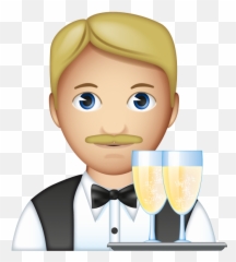 Emoji - Gray Haired Man Emoji,Waitress Emoji