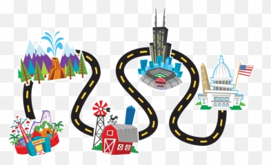 Road Map Clip Art Clipart Image - Road Map Clipart Emoji,Road Trip Emoji