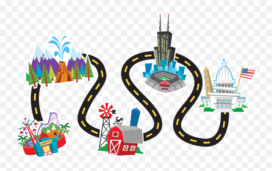 Road Map Clip Art Clipart Image - Road Map Clipart Emoji,Road Trip Emoji