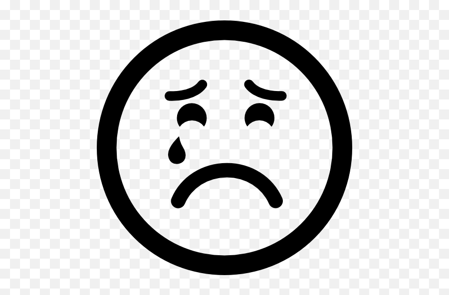 Sad Suffering Crying Emoticon Face Icons - Back Country Emoji,Crying Emoticon