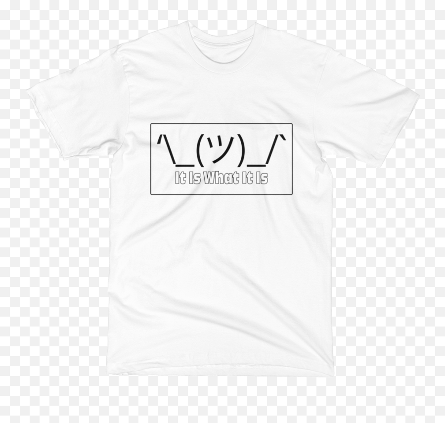Mens White Short Sleeve T - Active Shirt Emoji,Shoulder Shrug Emoji