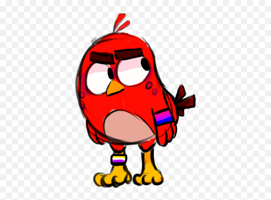 Download Lgbt Angry Birds Png Image With No Background - Angry Birds Red Art Emoji,Angry Birds Emojis