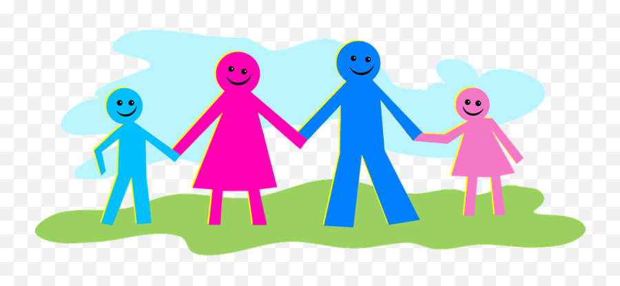 Download Cartoon Pictures Of Family 1 Buy Clip Art - Stick Family Stick Figures In Color Emoji,Emoji Stick Figure