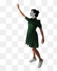 Cut Out People Photomontage Human Figures Design - Old Girl Emoji