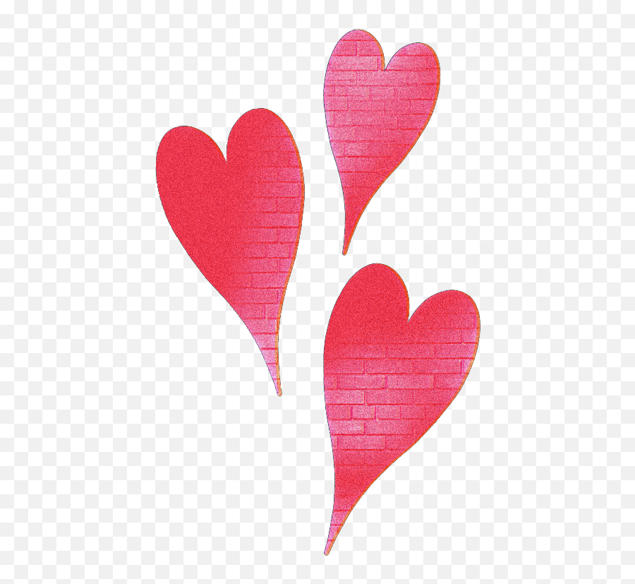 Hearts Red Pink Brick Three Madewithpicsart Colorapp - Heart Emoji,Emoji With Three Hearts
