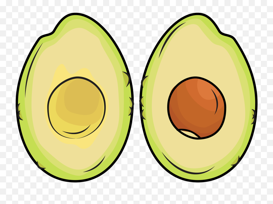Avocado Cut In Half Clipart - Avocado In Half Clipart Emoji,Avocado Emoji