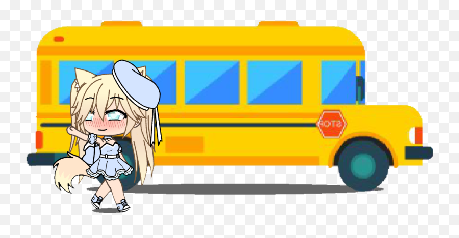 School Bus Gacha Gachalife Sticker - Happy Emoji,School Bus Emoji