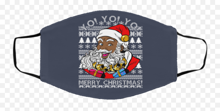 Yo Yo Yo Ho Ho Ho Black Santa Claus - Face Mask Stone Island Mask Emoji,Yoyo Emoji