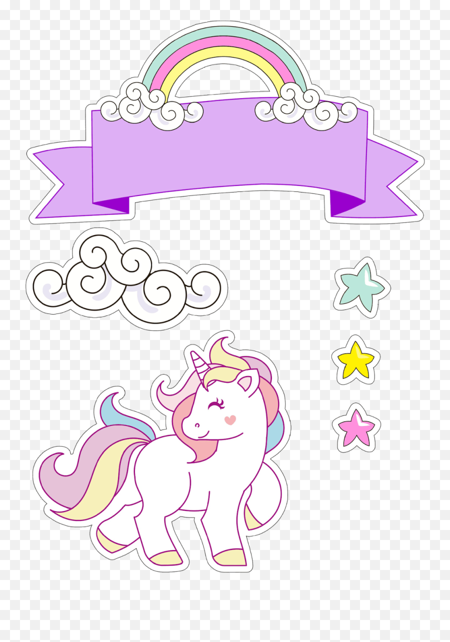 Unicorn Cake Topper Printable - Happy Birthday Unicorn Cake Topper Printable Emoji,Emoji Cupcake Ideas