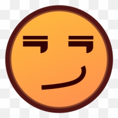 Smirking Face Emoji For Facebook Email Sms - Brown