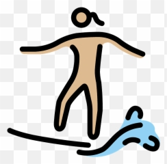 Woman Surfing Emoji Clipart Free Download Transparent Png - Openmoji,Activity Emoji