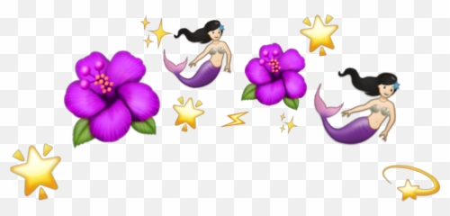 Crown - Flower Crown Emojis Png Transparent,Is There A Mermaid Emoji